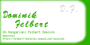 dominik felbert business card